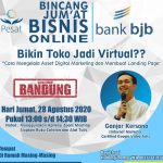 Gratis untuk UMKM Bandung, Webinar bank bjb Bedah Strategi Pemasaran Digital via Landing Page