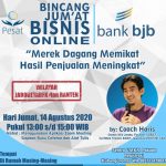 Webinar bank bjb Latih UMKM Branding Merek Dagang