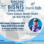 Webinar bank bjb Bagikan Resep Rahasia Sukses Banjir Order kepada UMKM