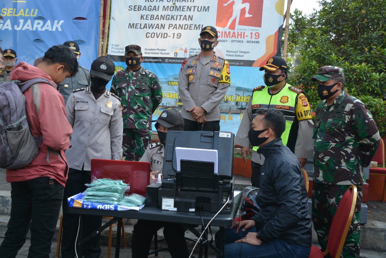 Pandam III/Slw dan Polda Jabar Pimpin Langsung Razia Masker, Pelanggar Terancam Sanksi Denda Hingga Pidana