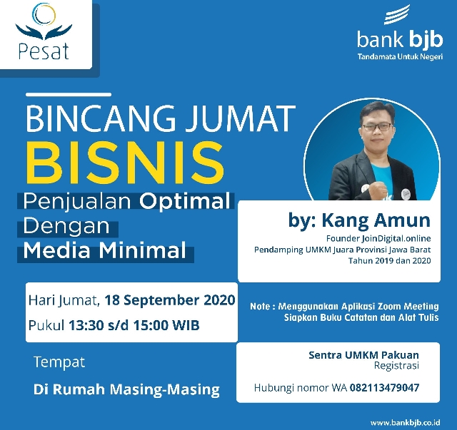 Ingin Tahu Trik Promosi Agar Jualan Laris? Yuk Ikuti Bincang Bisnis Online bank bjb Ingin Tahu Trik Promosi Agar Jualan Laris? Yuk Ikuti Bincang Bisnis Online bank bjb