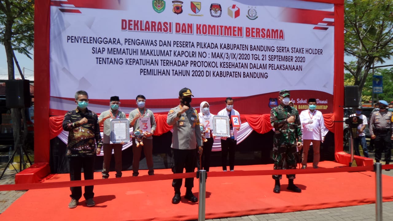 Kapolres Bandung Ingatkan Paslon Harus Patuhi Protokol Kesehatan