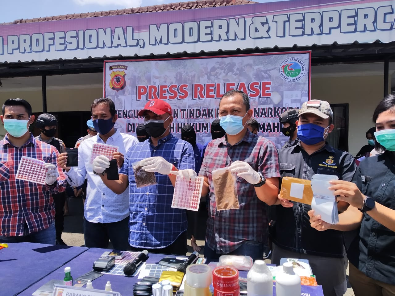 Marak Peredaran Tembakau Synthetic, Tiga Pengedar Narkoba Diamankan Polres Cimahi