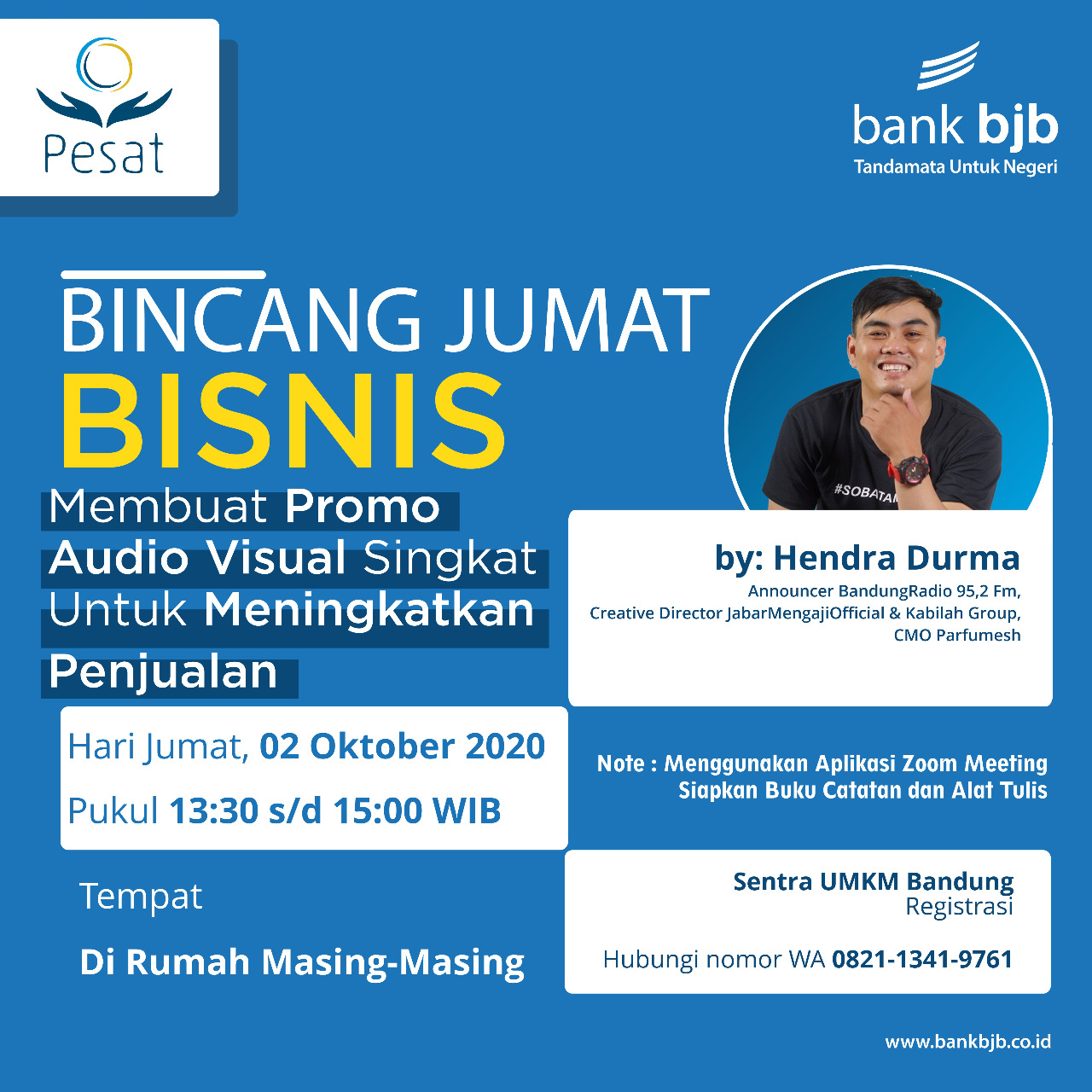 Ingin Promo Produk Dilirik Konsumen? Yuk Ikutan Bincang Bisnis bank bjb! Ingin Promo Produk Dilirik Konsumen? Yuk Ikutan Bincang Bisnis bank bjb!