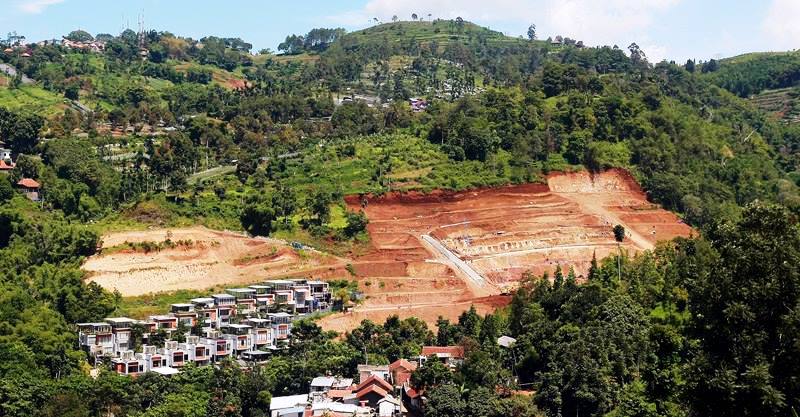 BIDIKAN INVESTOR: Kawasan Bandung Utara kerap menjadi primadona para pengusaha untuk menginvestasikan seperti pembangunan perumahan dan hotel tanpa menempuh izin secara lengkap. (ILUSTRASI)