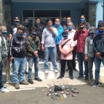 Terjadi Lagi! Aparat Rampas Hasil Liputan, Puluhan Wartawan Cianjur Protes Gelar Aksi Jalan Mundur
