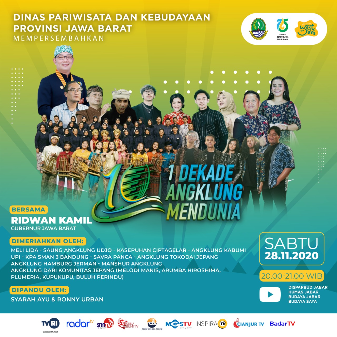 Pemprov Jabar Peringati Satu Dekade Angklung Mendunia Pemprov Jabar Peringati Satu Dekade Angklung Mendunia