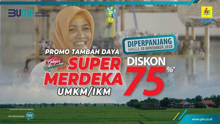 Program Diskon Tambah Daya “Super Merdeka” untuk UMKM dan IKM Kembali Diperpanjang