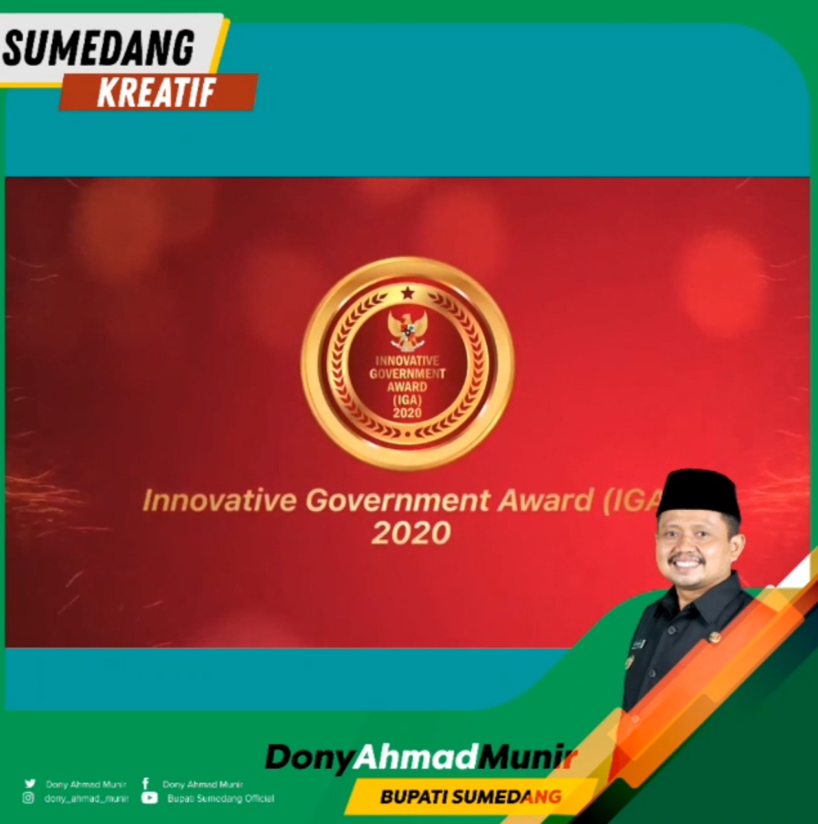 Kabupaten Sumedang Raih Penghargaan IGA 2020