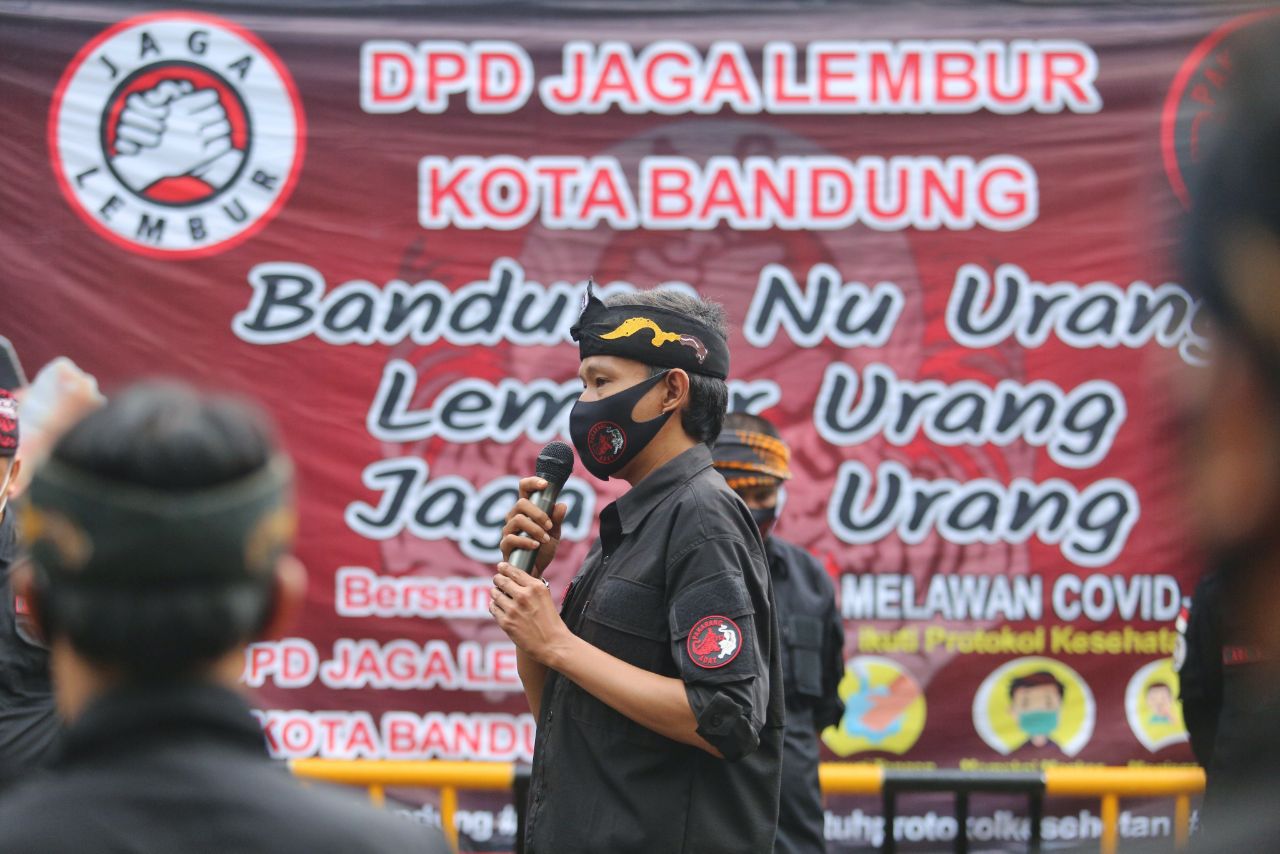 Jaga Lembur Cibeunying Kidul Edukasi Prokes Covid-19