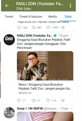 Fadli Zon Ketahuan Like Video Porno di Twitter Fadli Zon Ketahuan Like Video Porno di Twitter
