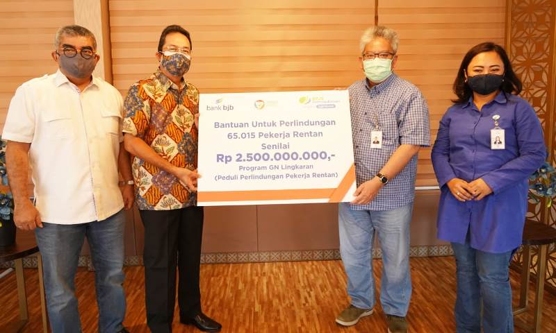 Tandamata untuk Negeri, bank bjb Sumbang Kontribusi Program GN Lingkaran BPJS Ketenagakerjaan