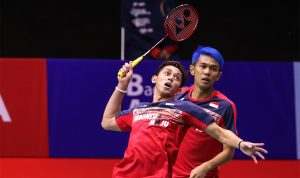 Pebulu Tangkis Ganda Putra Indonesia FajRi Harus Gigit Jari