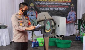 Polrestro Depok Musnahkan 258 Kg Narkoba Jenis Sabu
