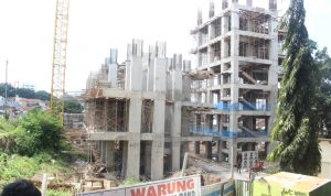 Gedung Proyek Rumah Deret Tamansari, Bandung sebelum rampung. (Foto: Sandi Nugraha/Jabar Ekspres)