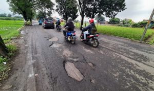 Rawan Kecelakaan, Pengguna Kendaraan Keluhkan Jalan yang Berlubang