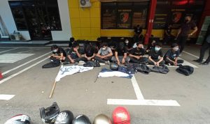 Satlantas Polrestabes Bandung Amankan Belasan Remaja Bermotor yang Resahkan Warga
