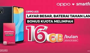 Smartfren Berikan Gratis Kuota Hingga 384 GB untuk Pengguna OPPO A15