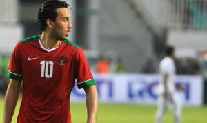 Salah satu striker Indonesia, Ezra Walian. (ISTIMEWA)