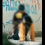 Video Viral dari perbuatan tak senonoh dua remaja dengan latar belakang tembok bertuliskan Parakan 01