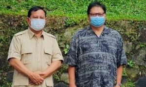 Pertemuan Prabowo dan Airlangga di Hambalang dalam rangka Silahturahmi Politik.
