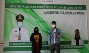 Atlet NPCI Kabupaten Bandung Lakukan Vaksinasi Pertama