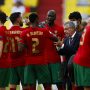 Bruno Fernandes bersama punggawa timnas Portugal lainnya. (@selecaoportugal/Twitter)