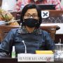 Menteri Keuangan Sri Mulyani Indrawati menjelaskan kapan gaji ke 13 PNS akan bisa dicairkan. FOTO/Hafidz Mubarak Anz