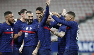 Pemain Prancis ketika merayakan sebuah gol. Foto (Football Italia).
