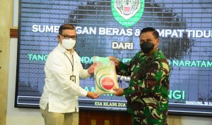 Kodam III/Slw Dapat Bantuan 100 Ton Beras dan Tempat Tidur Alkindo dan Pangdam III Siliwangi