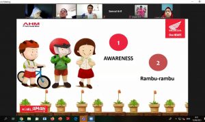 Di masa pandemi ini, kegiatan webinar safety riding bersama anak-anak juga digelar secara daring atau virtual bersama dengan Instruktur Safety Riding DAM.