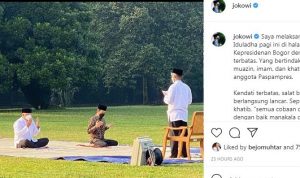 Postingan Presiden Jokowi tenntang pelaksanaan salat Idul Adha