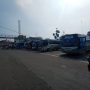 Kondisi Terminal Cicaheum yang terpantau sepi dari aktivitas