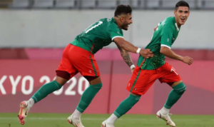 OLIMPIADE TOKYO 2020: Meksiko Gilas Prancis dengan Skor 4-1 Selebrasi pemain Meksiko. (Olympic)