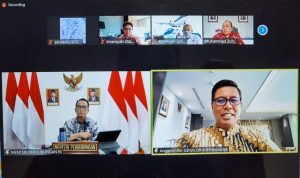 Audensi virtual pihak BPJS Ketenagakeraan dengan Kementerian Perhubungan.
