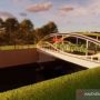 Sketsa 3 Dimensi perencanaan pembangunan Jembatan Kali Jambe oleh Dinas Sumber Daya Air, Bina Marga, dan Bina Kontruksi Kabupaten Bekasi. (ANTARA/Pradita Kurniawan Syah).