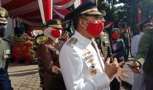 Plt. Wali Kota Cimahi Ngatiyana saat ditemui setelah upacara HUT RI Ke-76, Selasa (17/8). (Intan Aida/Jabar Ekspres)
