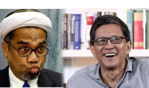 Ilustrasi Ngabalin dan Rocky Gerung