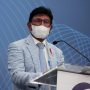 Sekretaris Jenderal Partai Nasdem Johnny G Plate menegaskan pertemuan petinggi partai politik dengan Presiden Jokowi tidak membahas mengenai reshuffle kabinet. (Dery Ridwansah/JawaPos.com)