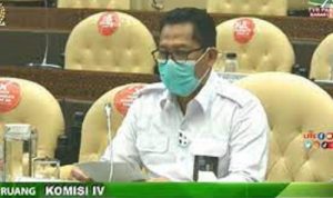 Direktur Utama Perum Bulog Budi Waseso dalam rapat dengar pendapat bersama Komisi IV DPR RI di Gedung Parlemen, Jakarta, Senin (30/8/2021). (ANTARA/Tangkapan layar)
