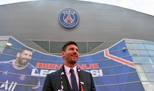 Pemain anyar Paris Saint-Germain, Lionel Messi. Foto: Twitter @PSG_Inside