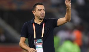 Xavi Hernandez ketika melatih klub asal Qatar Al-Saad dalam gelaran Piala Dunia Antar Klub melawan Monterrey di Stadion Jassim Bin Hamad, Doha, Qatar, pada 14 Desember 2019. ANTAR/AFP/Karim Jaafar