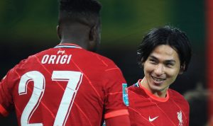 Liverpool Menang, Minamino Gemilang, Klopp Senang Striker Liverpool FC, Takumi Minamino. (@LFC/Twitter)