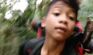 Foto Muhammad Gibran saat mendaki di gunung guntur yang diabadikan temannya