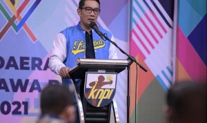 Gubernur Jabar ketika menghadiri MUsda XV DPD KNPI Jabar di Hotel Hoarmoni Garut
