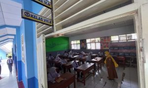 ILUSTRASI: Pelaksanaan PTM terbatas di SMP Negeri 3 Ngamprah, KBB.