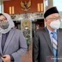 Bupati Bogor Ade Yasin bersama Wakil Ketua DPRD Kabupaten Bogor, Muhammad Romli usai rapat paripurna di Gedung DPRD, Cibinong, Kabupaten Bogor, Jawa Barat, Senin (27/9/2021). (ANTARA/M Fikri Setiawan)