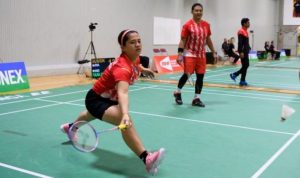 Ganda campuran nomor satu dunia asal Indonesia Hary Susanto/Leani Ratri Oktila meraih kemenangan pada laga perdana Paralimpiade Tokyo 2020. (IPC )