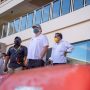 Menko Bidang Perekonomian Airlangga Hartarto meninjau veneu PON XX di Papua belum lama ini