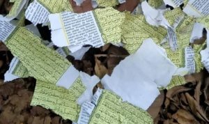 Viral, Petasan Diduga Terbungkus Lembaran Alquran, Polisi Langsung Selidiki Lembaran diduga Alquran untuk membungkus petasan (Istimewa)